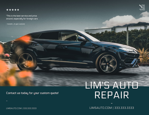 Free Lim's Auto Repair Template - Customize with PicMonkey