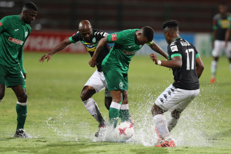 Mbongeni Gumede of AmaZulu during the Absa Premiership match between AmaZulu FC and Bloemfontein Celtic at King Zwelithini Stadium on December 06, 2017 in Durban, South Africa.