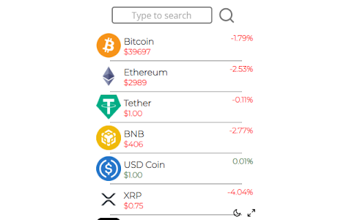 Crypto Prices