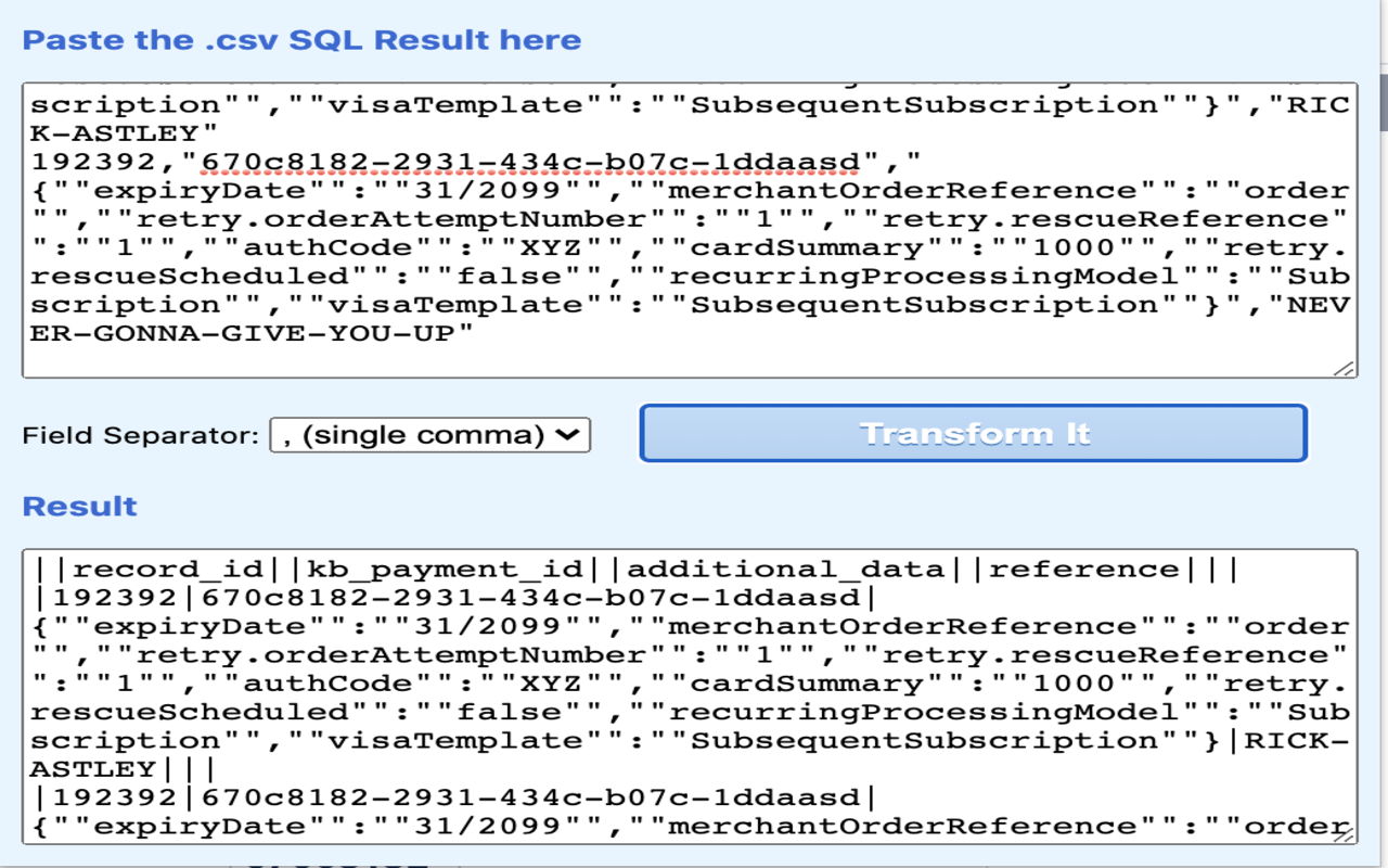 JIRA - CSV to Table Converter Preview image 1