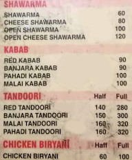 Harshit Shawarma & Tandoori Corner menu 1