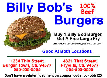 Bay Area Affordable Coupon Advertising, On-Line, Merchant, Small ...