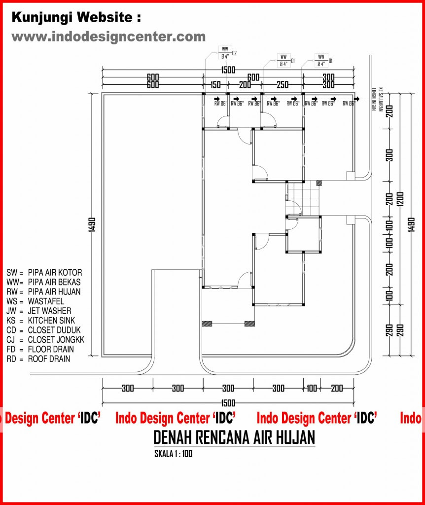 Denah Rencana Air Hujan Denah Rencana Air Hujan