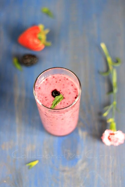 Mixed Berry Lassi With Flax meal