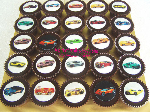 Birthday Cupcakes Edible Image Hotwheels