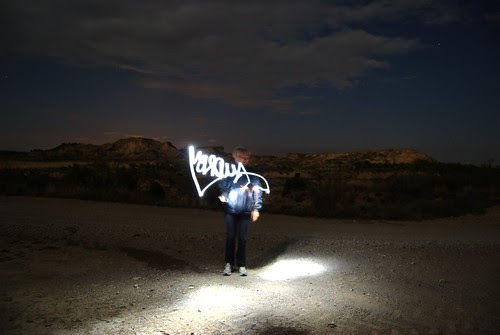 Light grafitti girl