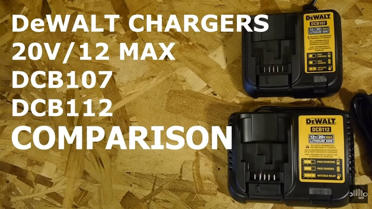 DeWalt 20V / 12V Max DCB107 DCB112 chargers - YouTube