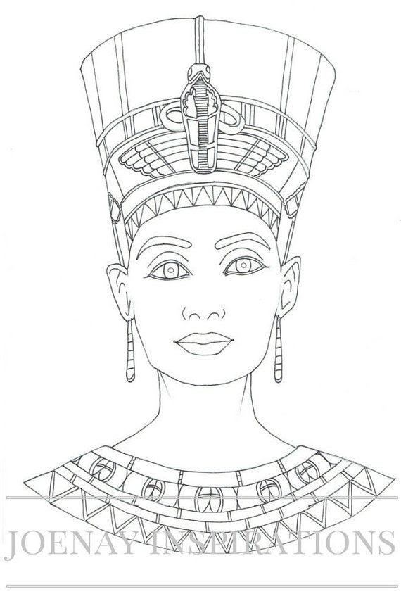 Download Queen Nefertiti Coloring Pages at GetColorings.com | Free printable colorings pages to print and ...