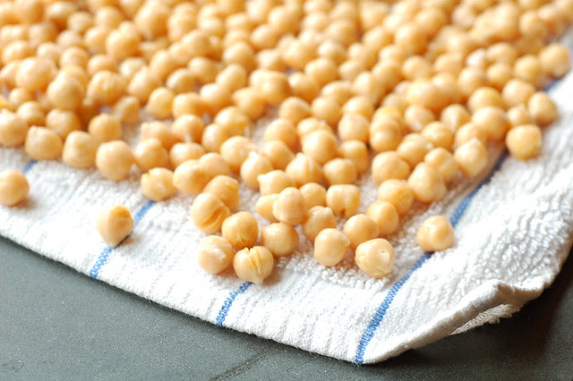 Drying the chickpeas by Eve Fox, Garden of Eating blog, copyright 2011