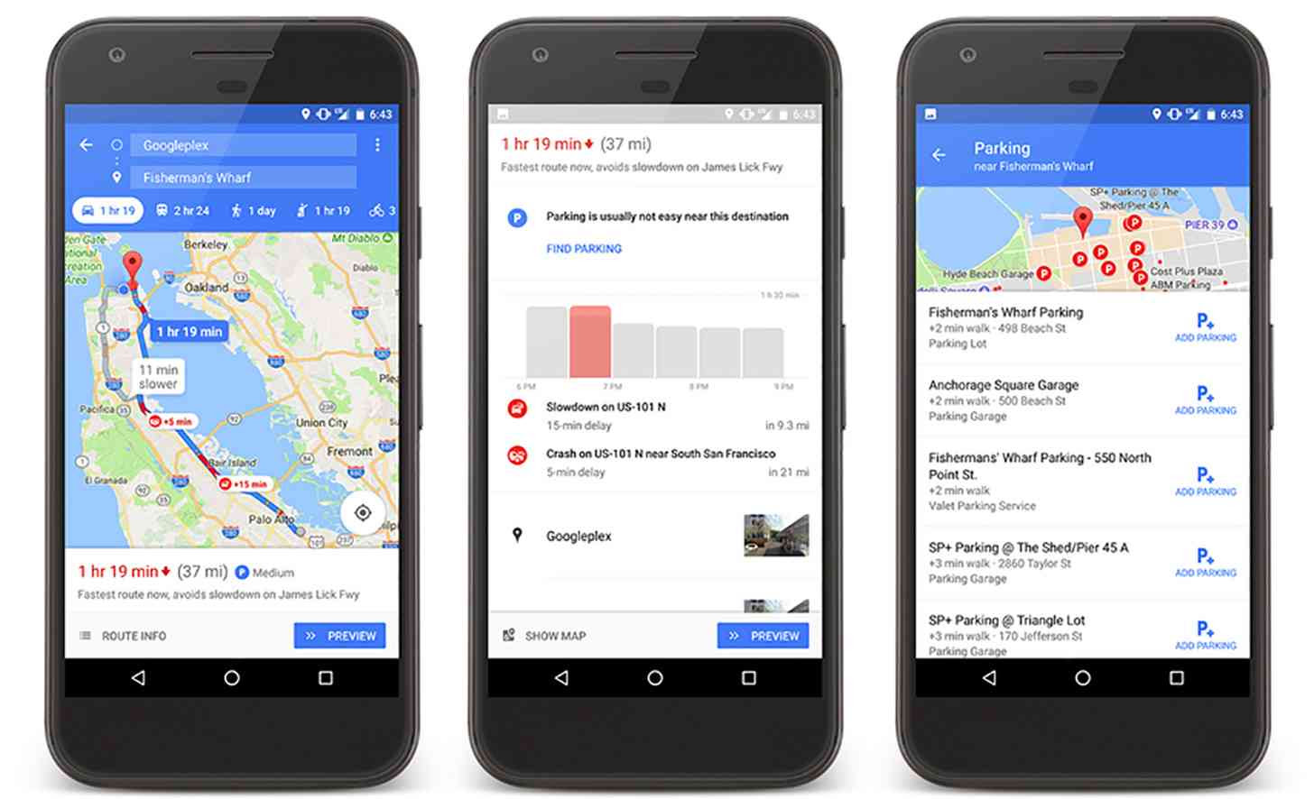Google Maps find parking