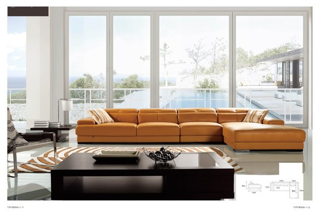 Winston Italian Leather Sectional Sofa - modern - sectional sofas 