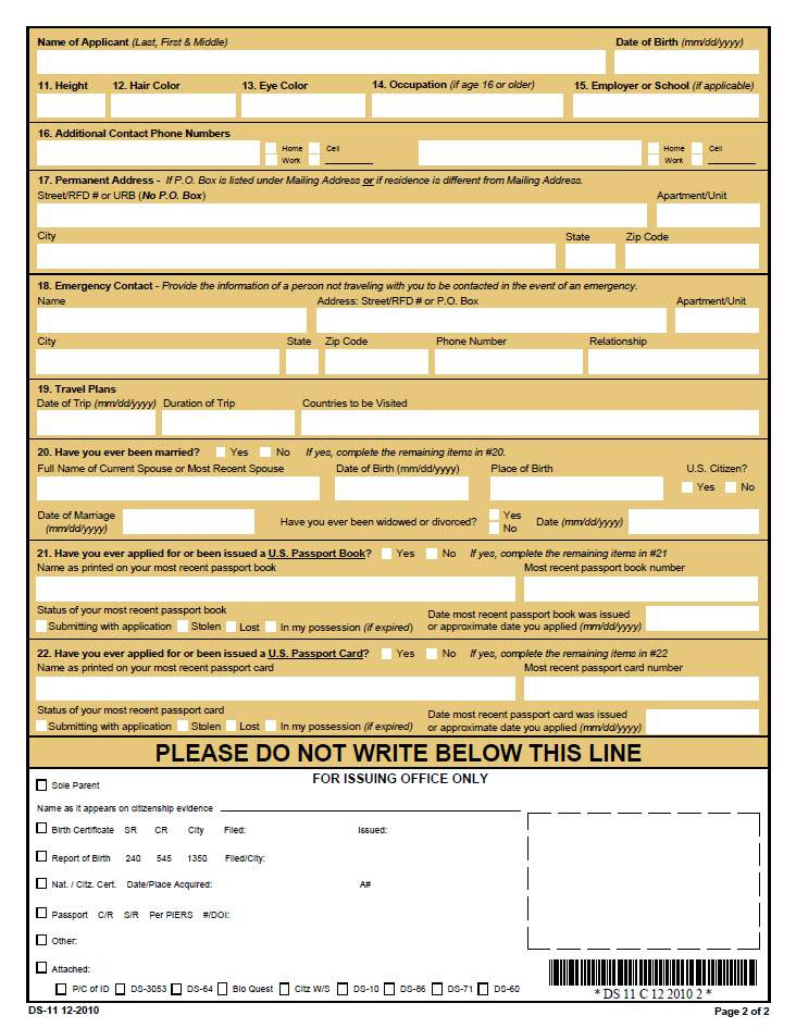 passport for application form download submit NOTES: information. If cannot passport passport.state.gov you