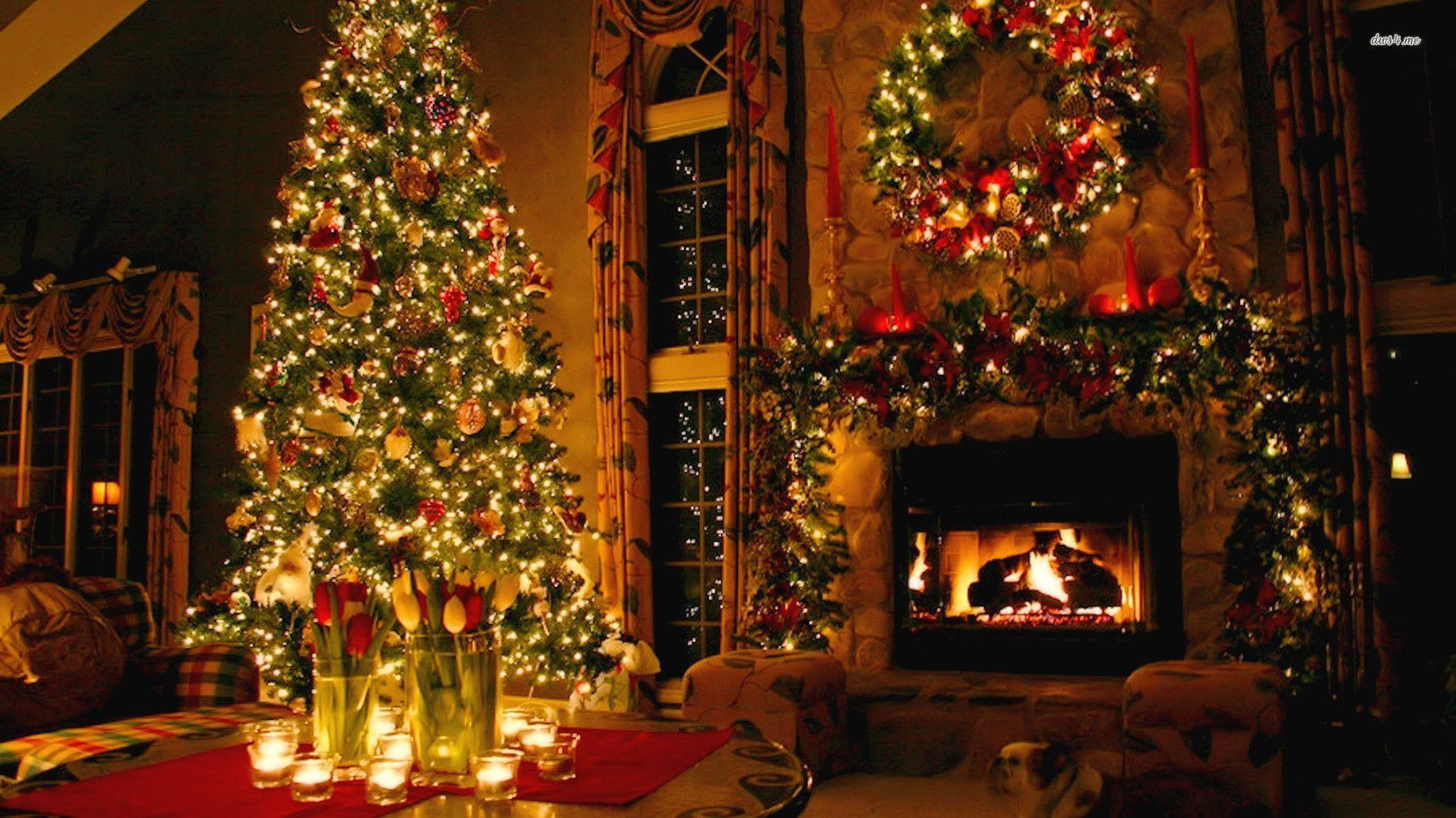Christmas Fireplace Backgrounds - Wallpaper Cave