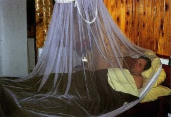 Black mosquito netting