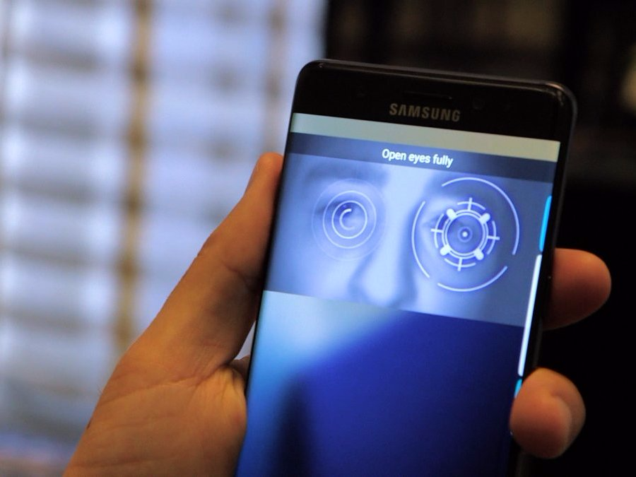 samsung galaxy note 7 iris scanner