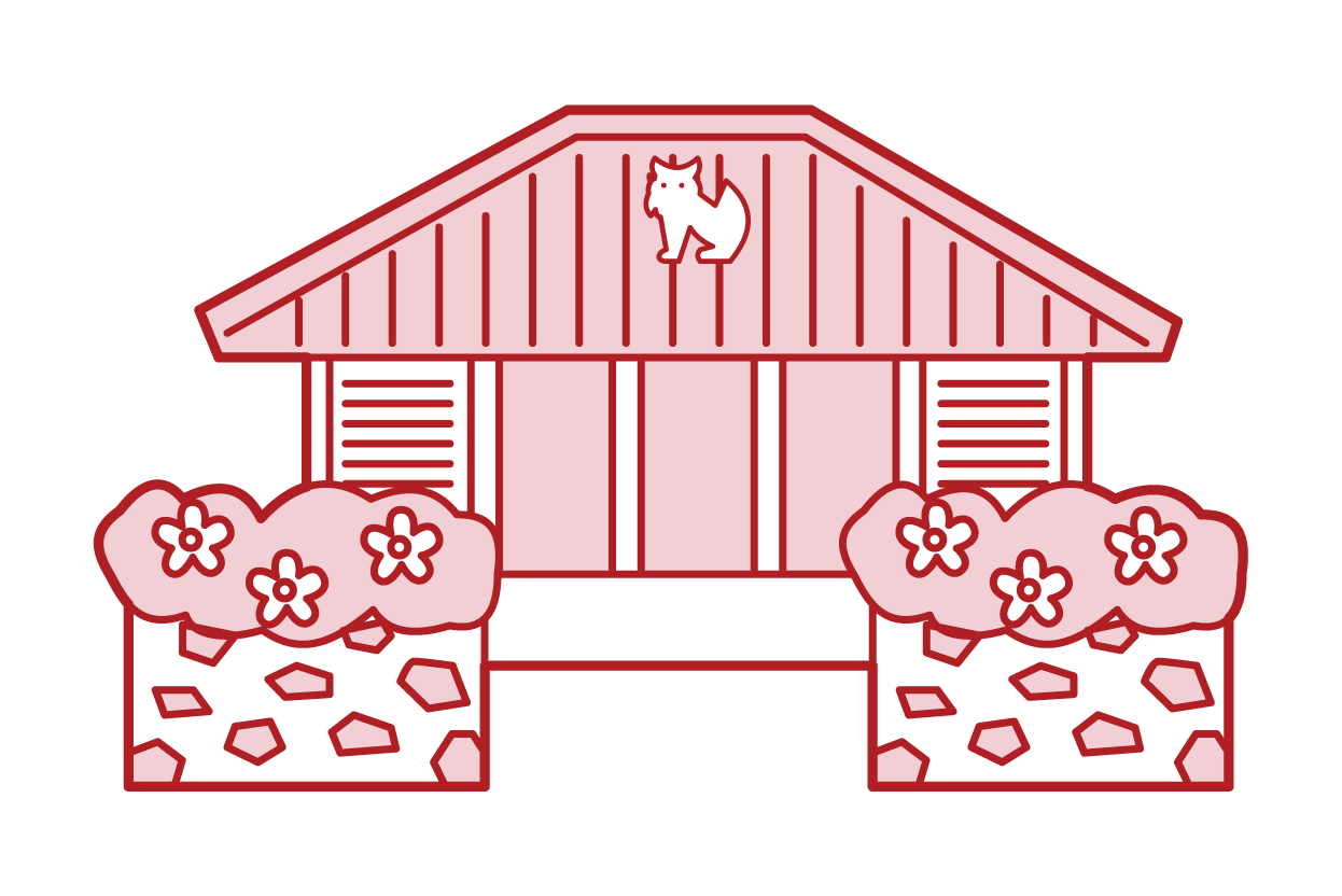 沖縄の家のイラスト フリーイラスト素材集 Kukukeke