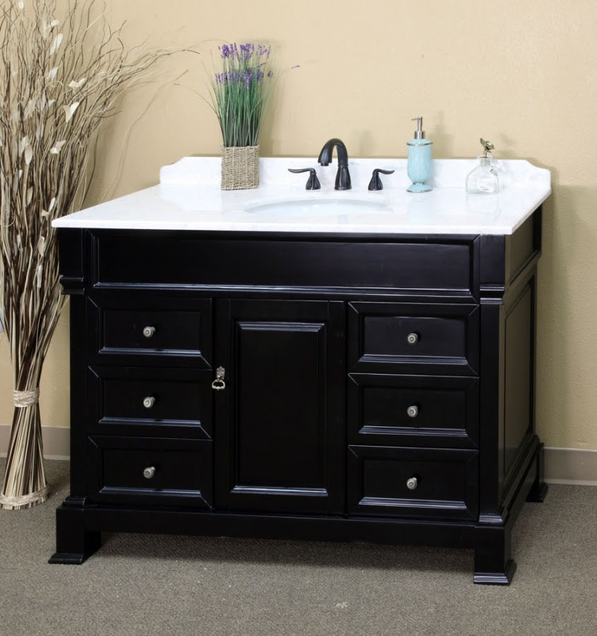 60 Inch Single Sink Bathroom Vanity in Dark Espresso ...