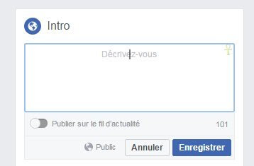 Facebook a fait ajouter une "intro" sur votre profil sans ...