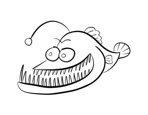 anglerfish coloring page colordad
