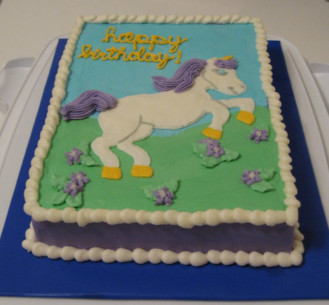 Unicorn Cakes: Happy Birthday Unicorn Sheet Cake