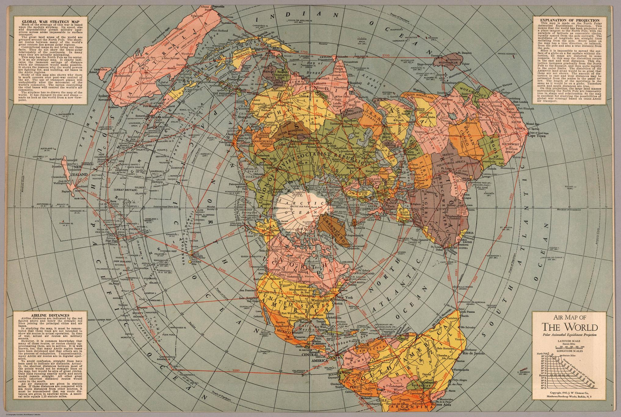 Air Map Of The World Air map of the World, 1943 [2034x1364] : MapPorn