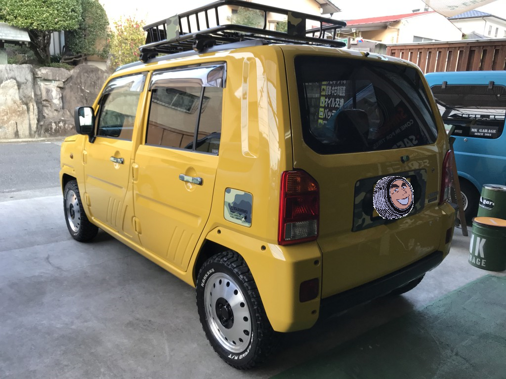 中古車 ダイハツネイキッド 納車 熊本市東区のタイヤ ホイール プロショップ Mkガレージ