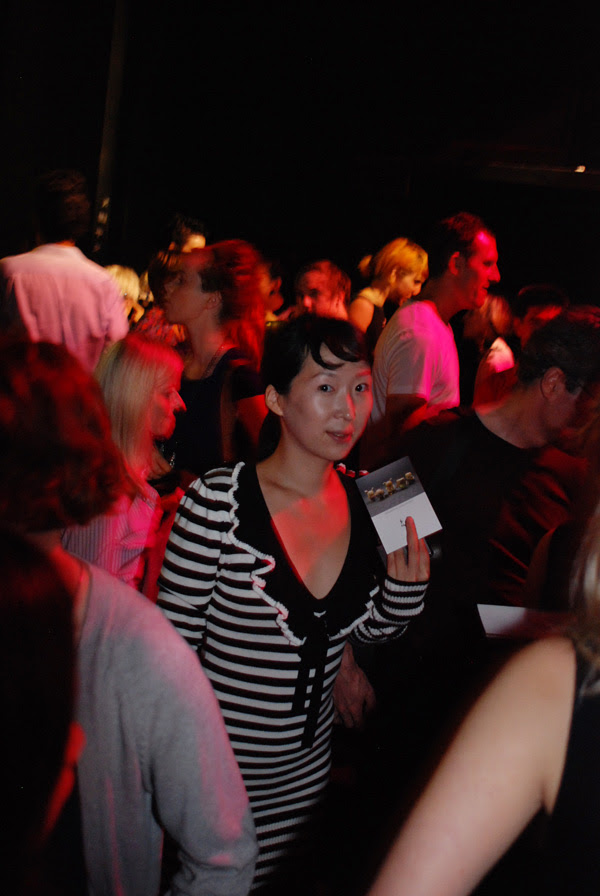 Striped Dress, Yen Cury opening, Mori Gallery