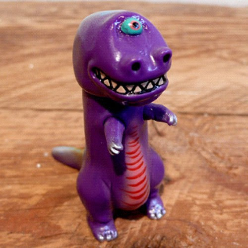 One-off T-clops - in the Grasshut shop now!  http://grasshutcorp.com/blog/products-page/san-diego/rampage-toys-cycloptic-dinosaurs-purple-t-rex/