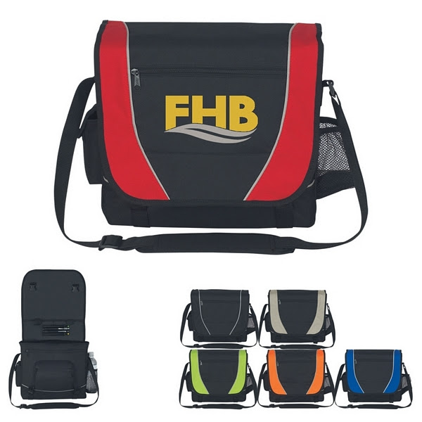 Messenger Bag with Mesh Bottle Holder | Customized Messenger Bag ...