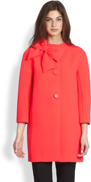 Kate Spade Dorothy Coat in Orange (GERANIUM) | Lyst