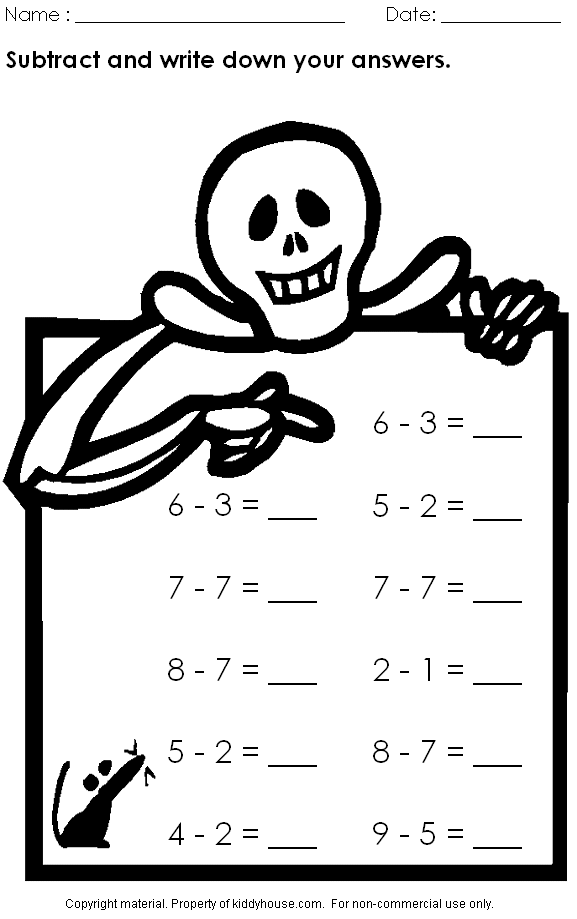 Halloween worksheet 2