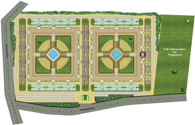 Layout of Kumar Pebble Park Handewadi Hadapsar Pune