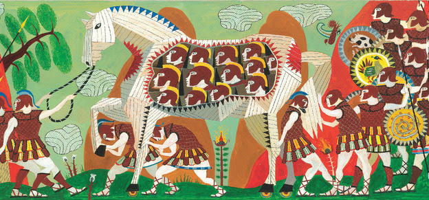 The author, illustrator and publisher of a richly illustrated retelling of Homer's The Odyssey say that not all books can be e-books. "E-books are fine for the things e-books are good for," says author Gillian Cross, "but they couldn't do this at all."