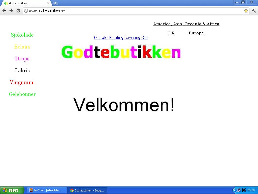 gjort om design godtebutikken net