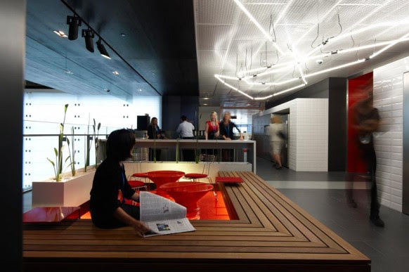 ANZ businesss centre modern office spaces orange
