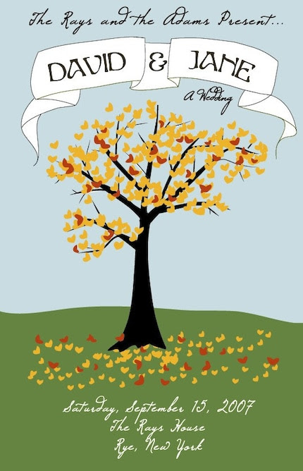 white wedding poster