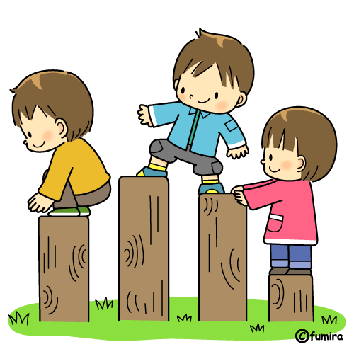 遊具とこども（カラー）

