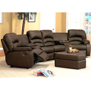 Leather Sectional Recliner in Sofas, Loveseats, and Chaises | eBay