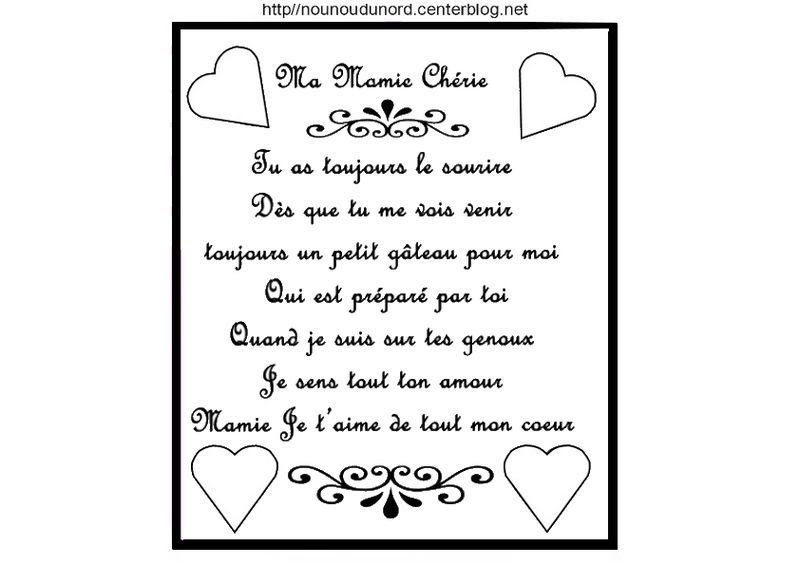 Poeme Pour La Fete Des Mamies Ecrit Par Nounoudunord