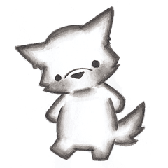 狼 イラスト かわいい 手書き