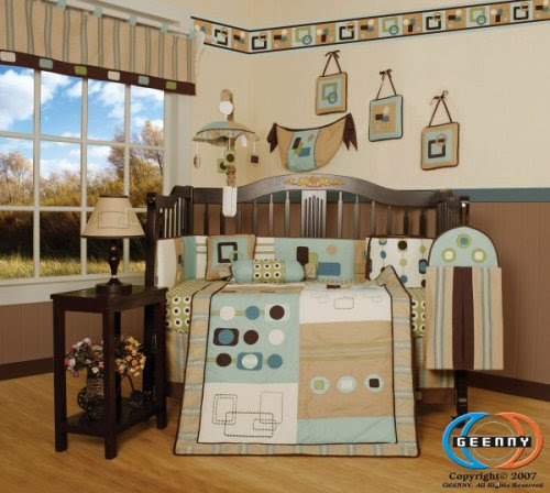 Boutique Brand New GEENNY Baby Boy Artist 13PCS CRIB BEDDING SET