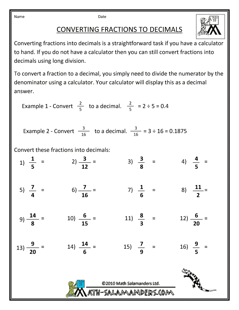 Copy Of Comparing Fractions/Decimals/Percents - Lessons ...