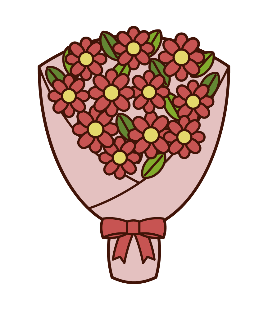 花束のイラスト フリーイラスト素材 Kukukeke ククケケ