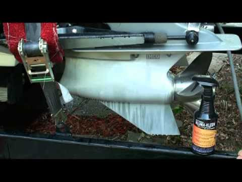 Cleaning Brightening Boat Outdrive Lower Unit with Bio ...