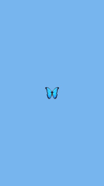 Aesthetic Blue Butterfly Wallpaper Desktop