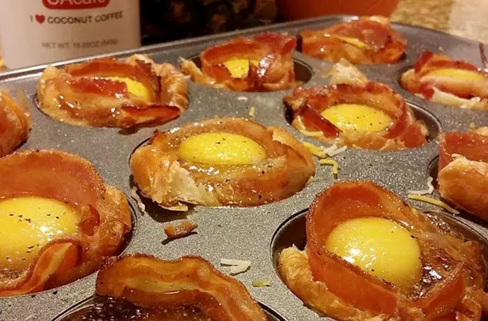 Bacon Egg Toast Cups