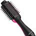 REVLON One-Step Volumizer Hair Dryer and Styler, for Less Frizz, More Shine, and Reduced Heat Damage for Salon Style Round Brush for Blowout, Black (Amazon Exclusive)