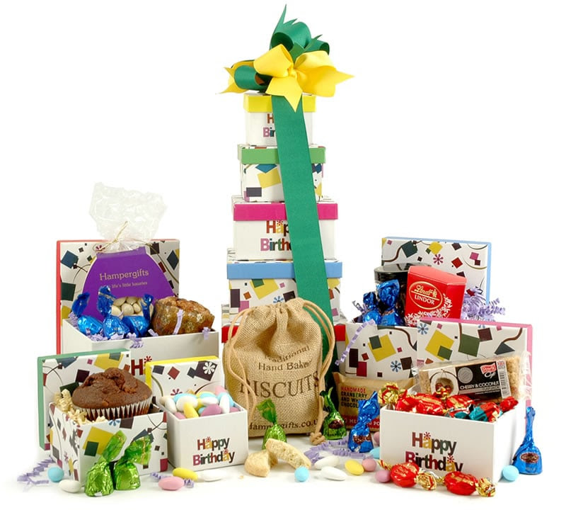 Happy Birthday Gifts For Her : Birthday Gifts | GettingPersonal.co.uk - Place some flower foam in the bottom of the box and make sure to stick the flowers stems inside of it.
