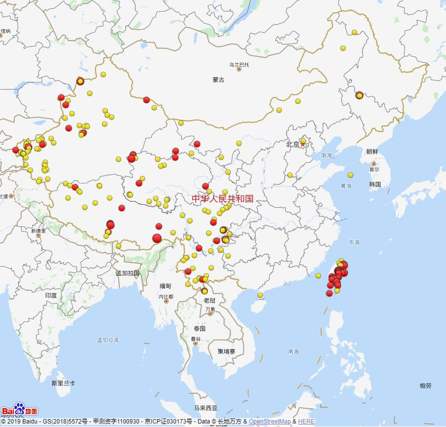 五月影响力地震在松原市截止5月31日我国发生三级以上地震243次 台湾