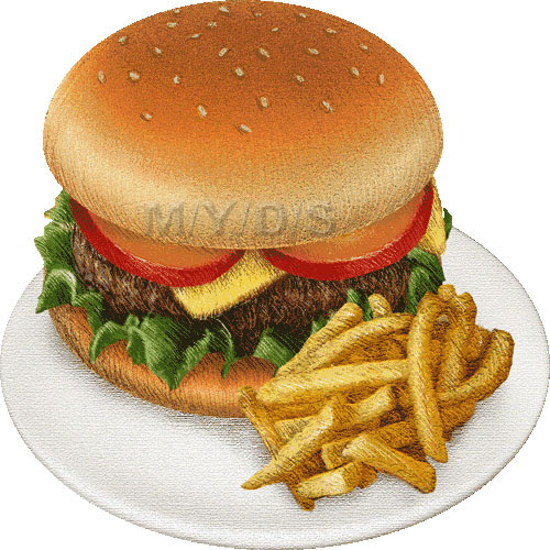 ハンバーガー フライド ポテトのイラスト 条件付フリー素材集